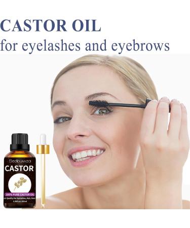 Organic Cold Pressed Castor Oil for Hair Eyelashes and Beard Growth - 3.38 fl oz Unrefined | Sedbuwza - Buy Online on GoSupps.com