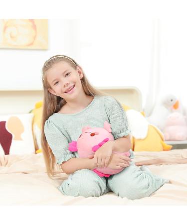 Auspicious Beginning Axolotl Stuffed Animal Plush Toy - 9.8 inch Pink - Cute Kawaii Doll for Friends - Soft, Cuddly, Chubby, and Perfect Room Decoration - New Year Gift - Buy Online on GoSupps.com