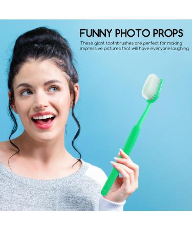 ABOOFAN Giant Toothbrush - Oversized Novelty Toy for Funny Photo Ops & Party Accessories - Set of 3 Large Brushes - Buy Online on GoSupps.com