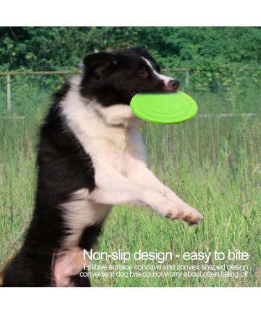 TSHAOUN 3pcs dog frisbee Dog Flying Disc Toy Natural Soft Rubber Pet Flying Saucer for Outdoor Interactive Fun. 7Inch (red green orange) - Buy Online on GoSupps.com