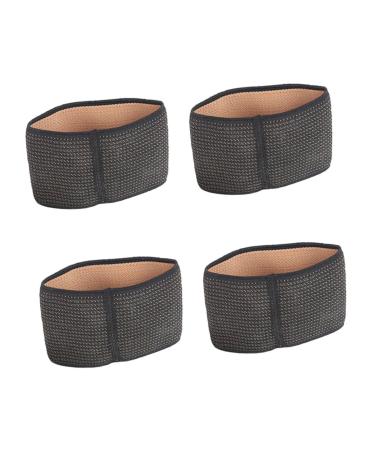 NOLITOY 2 Pairs Copper Zap Breathable Guards Wraps Guard Sleeve Flat Foot Arch Supports Wraps Support Polyester Protector Sports Black 8.7x6cm