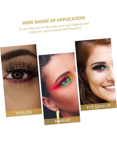 Angoily 4 pairs Eye Adhesive Girls Eyelashes Makeup Temporary Glitter for Waterproof with Supplies Line 1 count (Pack of 1) Gloden - Buy Online on GoSupps.com