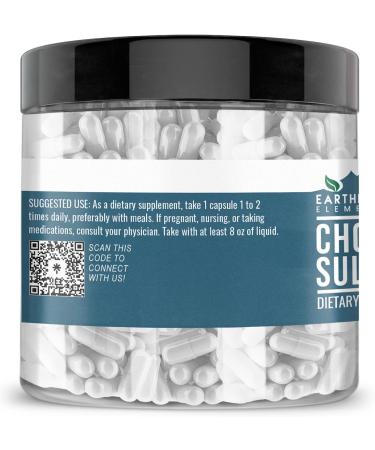 Earthborn Elements Chondroitin Sulfate 200 Capsules Pure & Undiluted No Additives 200 Count (Pack of 1) - Buy Online on GoSupps.com