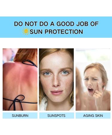 Trendyfave Suncream SPF 50 60g Water Resistant Sun Cream Sweat Resistant & Non-Greasy Face Sunscreen Non-Comedogenic Sunscreen Daily UVA & UVB Protection Lotion For Face Body Neck - Buy Online on GoSupps.com