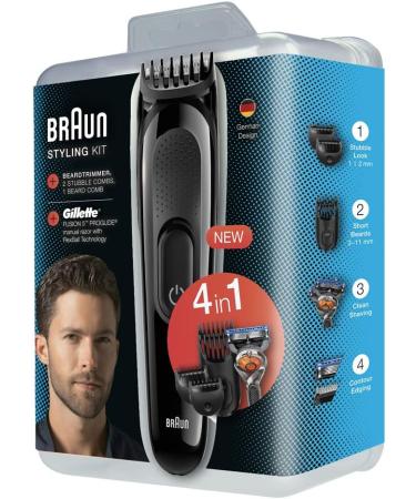 Braun SK3000 4-in-1 Styling Set | Adjustable Electric Razor & Shaver for Haircuts | International Shipping Available - Buy Online on GoSupps.com