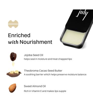 July Butterscotch Bar Lip Balm - 24HR Moisturization SPF 15 Hydrating Jojoba & Almond Oil for Dry Lips - 10g Unisex - Buy Online on GoSupps.com