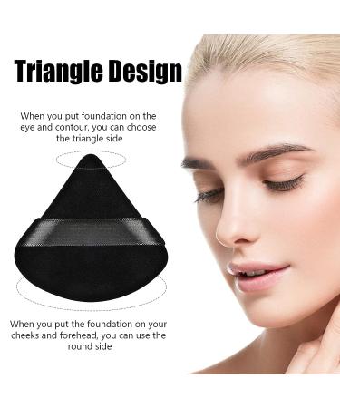 Pimoys 4-Piece Powder Puff Set for Face and Body Makeup - Velour Triangle Puffs for Loose Powder, Foundation, and Setting Powder - Wet and Dry Beauty Tool in Black - Buy Online on GoSupps.com