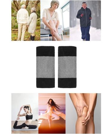 Winter Thermal Knee Braces Leg Warmers - Support for Skiing, Cycling, Running - Men Women - Blackgrey - Buy Online on GoSupps.com