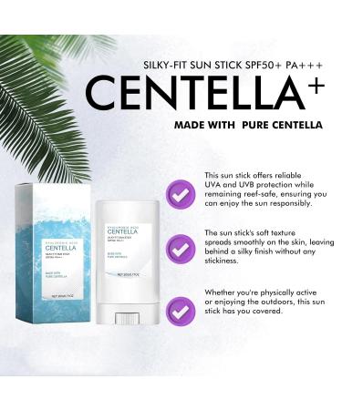 Suncream Stick Silky Fit | Korean SPF50+ Sunscreen Stick | No White Cast Lightweight Moisturizing Protection for Face & Body - Buy Online on GoSupps.com