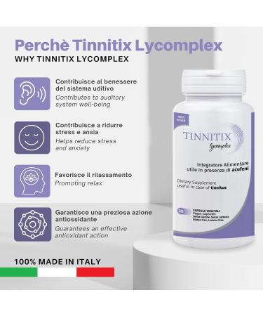 Tinnitix Lycomplex Tinnitus or Tinnitus Supplement (ringing of the ears) | Relaxing and antioxidant action - Buy Online on GoSupps.com