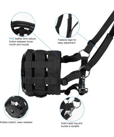 ERYUE Grazing Muzzle Horse Mouth Cover Equine Grass Muzzle Equestrian Equipment for Horse Pony Donkey - Buy Online on GoSupps.com