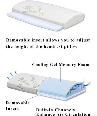 Adjustable Cooling Gel Memory Foam Bed Wedge Pillow - Support for Legs and Back - Acid Reflux, Snoring, Heartburn Relief - Machine Washable - Buy Online on GoSupps.com