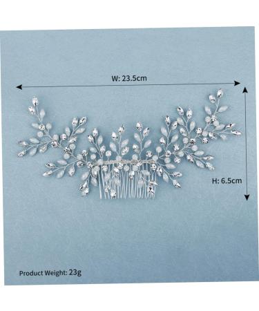 MAGICLULU Hair Comb for Bride Bridal Hairpin Comb Wedding Hair Clip Wedding Hair Comb Crystal Hair Comb Leaf Crystal Hair Jewelry Leaf Hair Comb Crystal Clip Comb Accessories Wedding Dress - Buy Online on GoSupps.com