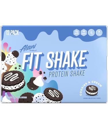 Alani Nu Fit Shakes - Cookies & Cream 12 x 355ml Cookies & Cream 355 ml (Pack of 12) - Buy Online on GoSupps.com