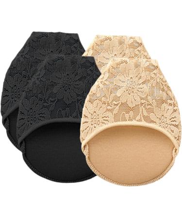 Holibanna 8 Pairs Lace Forefoot Pad Pumps High Heels for Women High Heel Liner Socks Half Forefoot Pads for Women Cotton Socks No Show Socks Floor Mat Cotton Pad Women's Non-slip - Buy Online on GoSupps.com