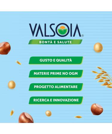 Valsoia - Vegetable cream with hazelnuts 100% vegetable rich in fiber gluten free and palm oil of course lactose free also ideal for vegans vegetarians and celiacs 4 packs of 200g - Buy Online on GoSupps.com