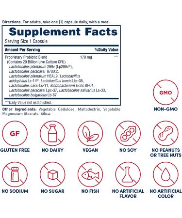 American Health Daily Care Probiotic Complex - 60 Vegan Capsules for Gut Health - Buy Online on GoSupps.com