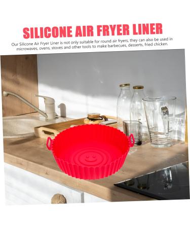 KICHOUSE Air Fryer Pan Silicone Baking Pans Fryer Basket with Handle Convenient Silicone Pot Potholder Fried - Buy Online on GoSupps.com
