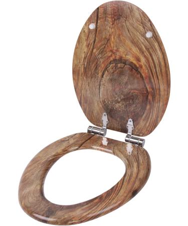 Sanilo ELONGATED  Silent Slow Close  Molded Wood Adjusting Toilet Seat  Rustic - Buy Online on GoSupps.com