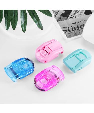 Vtrem Travel Eyelash Curler Set - 2PCS with 12 Soft Silicone Pads | Perfect Eye Makeup Tool for On-The-Go | Purple & Blue - Buy Online on GoSupps.com