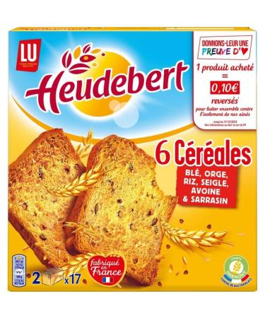 LU Heudebert Biscotte Cereal 300 g (Pack of 4)