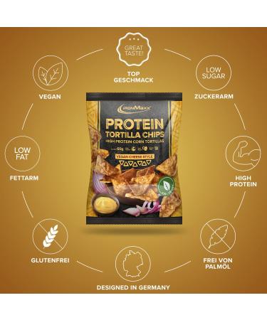 Ironmaxx Vegan Tortillas - High Protein Vegan Cheese | Low Fat Palm Oil-Free Gluten-Free Snack 60g - Buy Online on GoSupps.com