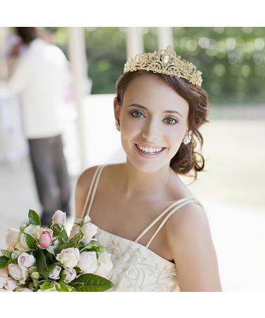 Makone Gold Birthday Princess Crown & Queen Sash Tiaras - Crystal Headband for Women/Girls - Party Accessories & Cake Topper - Buy Online on GoSupps.com