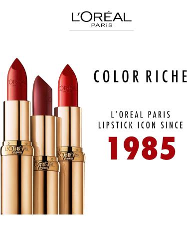 L'Or al Paris Color Riche Satin Smooth Lipstick Moisturising Pure Pigment Lip Colour With Omega 3 & Vitamin E 153 Rendezvous Purple 1 count (Pack of 1) - Buy Online on GoSupps.com
