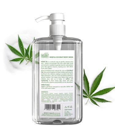Natural Therapy Body Wash for Women and Men with Hemp & Coconut Oils - Shower Gel Cleanses and Moisturizing Skin - With Pure Dead Sea Minerals Nourish for Body - Pack of 2 (67.6 fl.oz) - Buy Online on GoSupps.com