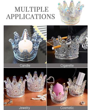 2 PCS Glass Dappen Dish for Acrylic Nails - 2 in 1 Crystal Bowl for Acrylic Liquid & Powder - Monomer Dish for Crown Nails - Transparent Color - Buy Online on GoSupps.com