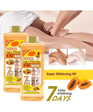 Buy Papaya Super Oil 7 Days - Nourishing Face & Body Moisturizer | 300ml Skincare Essential Oil for Hydration & Massage - Buy Online on GoSupps.com