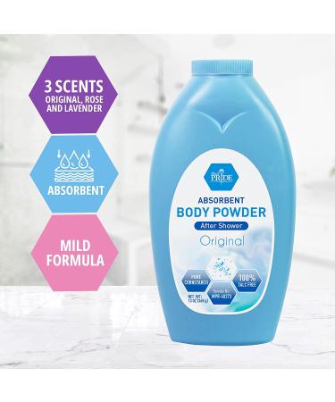 Med Pride Premium Talc-Free Baby Powder - 100% Cornstarch Absorbent Formula for Odor & Moisture Protection - Paraben-Free 13oz - Buy Online on GoSupps.com