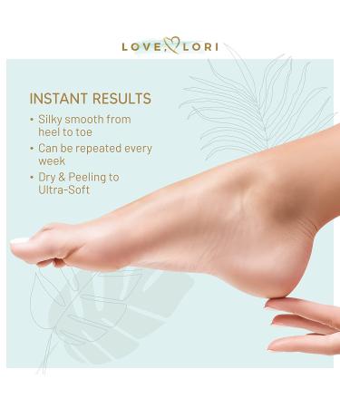 Love Lori Moisturizing Foot Mask - Ultra Hydrating Treatment for Dry Cracked Feet - Non-Peel Mask with Hyaluronic Acid, Shea Butter & Coconut Oil - Ideal Self Care Gift for Women & Men - 3 Pairs of 3 Count - Buy Online on GoSupps.com