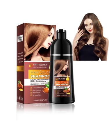 HOUSN Hair Dye Shampoo color shampoo brown dark brown hair dye shampoos 3in1 natural hair color against gray hair and beard fast action and caring effect direct hair coloring shampoo 400