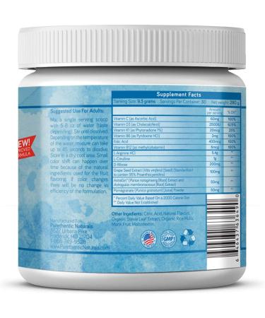 L-Arginine Powder 5400mg - Nitric Oxide Support - Mixed Berry Flavor - Cardiovascular Health - 9.4 oz - Buy Online on GoSupps.com
