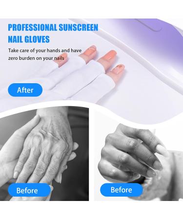 Shop UV Shield Gloves for Nail Care | Manicure & Nail Art Protection - White UV Protection Gloves - Buy Online on GoSupps.com