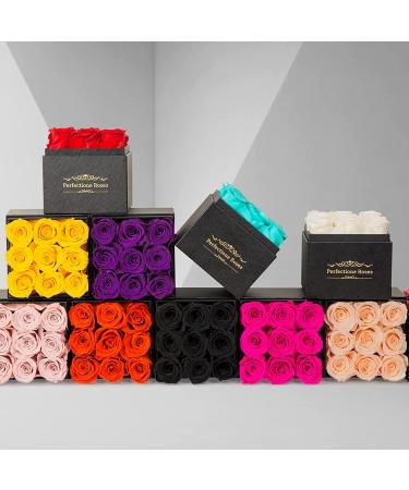 Perfectione Roses - Long-lasting Black Real Roses in a Box for Her | Birthday, Anniversary, Mother's Day Gift - Buy Online on GoSupps.com