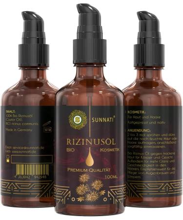 Sunnati Organic Castor Oil Cosmetics for Hair Eyebrows Eyelashes & Beard - Buy Online on GoSupps.com