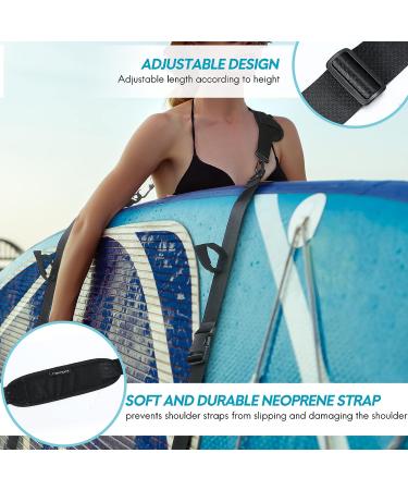 Haimont Paddle Board Carry Strap - Adjustable Heavy-Duty SUP Carrying Sling for Paddleboards, Surfboards, Canoe, and Kayaks - Black - Buy Online on GoSupps.com