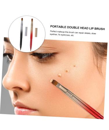 Housoutil Portable Double Ended Lip Brush Set - 2pcs Versatile Lip Scrub & Eyelash Tool - Travel-Friendly Disposable Makeup Applicator - Buy Online on GoSupps.com