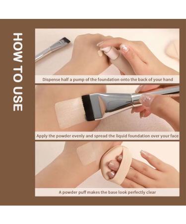 Premium Flat Foundation Brush Set - Angled Liquid Makeup Brushes for Cream & Concealer - Best for Flawless Application - Buy Online on GoSupps.com