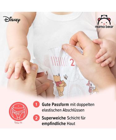 Amazon Brand Mama Bear Disney Ultra Dry Diapers Size 2 (3-6 kg) - 84 Count Pack - Quality Absorbency for Sensitive Skin - Buy Online on GoSupps.com