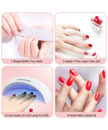 Melodysusie Mini Pocket UV LED Nail Lamp - Portable Gel Nail Light for Fast Curing | 2 Timers, Manicure Nail Dryer for Home & Travel - White - Buy Online on GoSupps.com