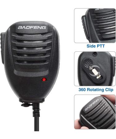 BAOFENG Original UV-5R Shoulder Speaker Mic 2-Pack - Compatible with Baofeng BF-F8HP, UV-5R, UV-5R Plus, GT-3, BF-888s - Ideal for Ham Radio and Police Walkie Talkie - Black - Buy Online on GoSupps.com