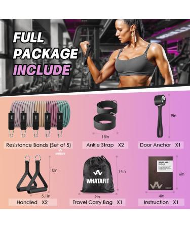 Resistance Bands Exercise Bands Resistance Bands for Working Out Work Out Bands with Handles for Men and Women Fitness Strength Training Home Gym Equipment (Morandi) - Buy Online on GoSupps.com