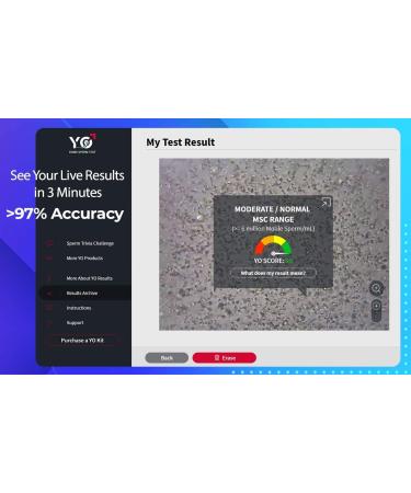 YO Home Sperm Test - 4 Tests for Apple iPhone, Android, MAC & Windows - Men's Fertility Kit to Check Moving Sperm & Record Videos - Buy Online on GoSupps.com
