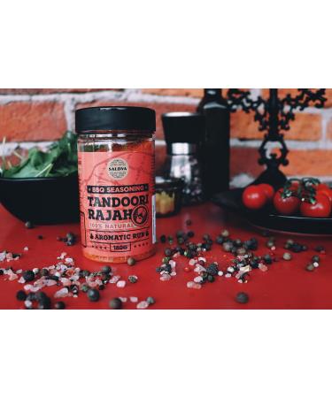 Tandoori Rajah Aromatic Rub - 100% Natural BBQ Seasoning - Intense Flavor for Meat Steaks - Large 180g Jar - Buy Online on GoSupps.com