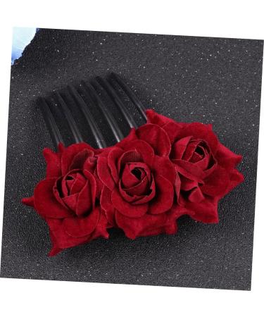 Ipetboom 1pc Wedding Rose Flower Hair Comb Wedding Comb Bridal Headpiece Bridal Hair Clip Hair Jewels for Women The Rose for Women Hair Accessory for Women Floral Comb Jewelry Bride Flowers - Buy Online on GoSupps.com