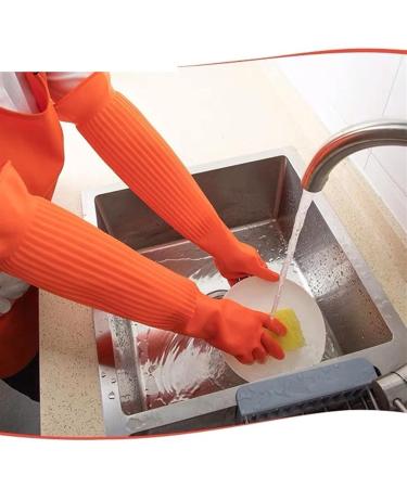 SEPTAM Cleaning Gloves Super Long Waterproof Rubber Gloves Dishes Latex Gloves Rubber Gloves - Buy Online on GoSupps.com