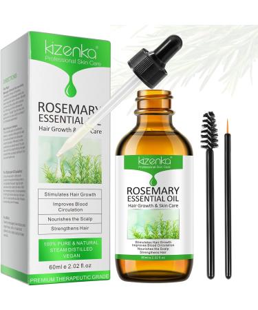 Organic Rosemary Oil for Hair Growth and Skin Care - 60ml | Pure Essential Oil for Hair Loss Treatment - Buy Online on GoSupps.com